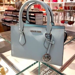 Michael Kors Sheila Vista Blue Satchel